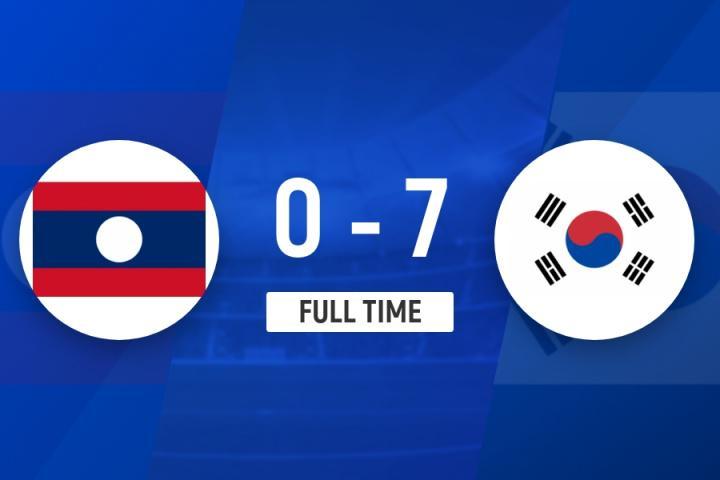 开云平台-2场进12球丢0球！韩国U23队7-0大胜老挝U23，暂列J组第一